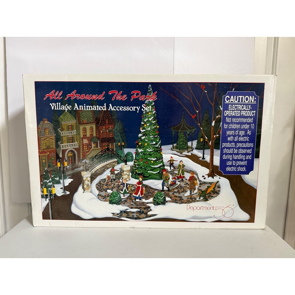 Department 56 All Around The Park Village Animated Accessory Set Works